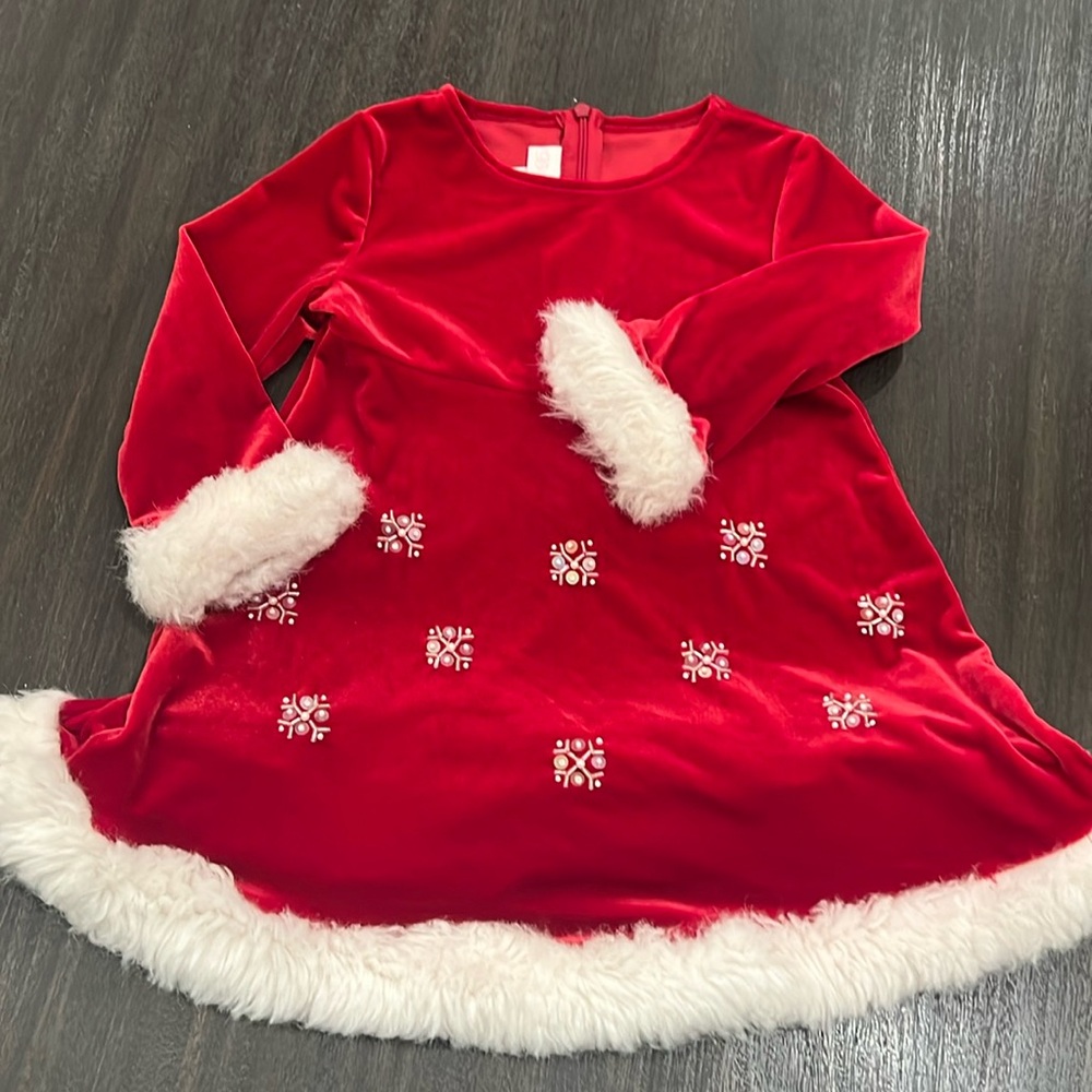 Bonnie Baby Girls Red Holiday Velvet Dress 24 month